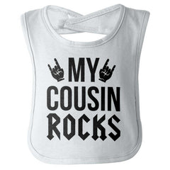 My Cousin Rocks Infant Baby Bib-Direct To Garment Print-Brisco Baby