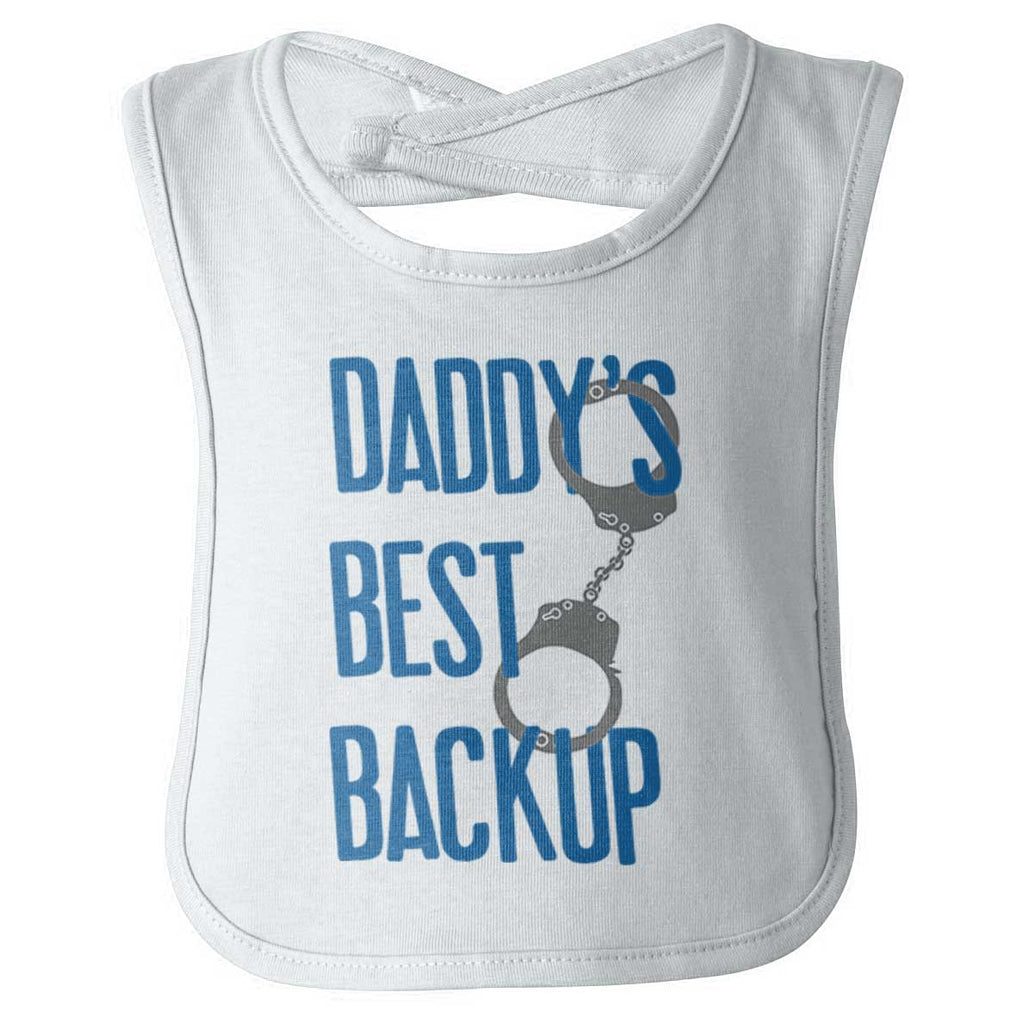 Daddy's Best Backup Infant Baby Bib-Direct To Garment Print-Brisco Baby