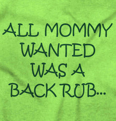 Mommy Backrub Romper Bodysuit-Direct To Garment Print-Brisco Baby