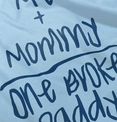 One Broke Daddy Infant Baby Bib-Direct To Garment Print-Brisco Baby