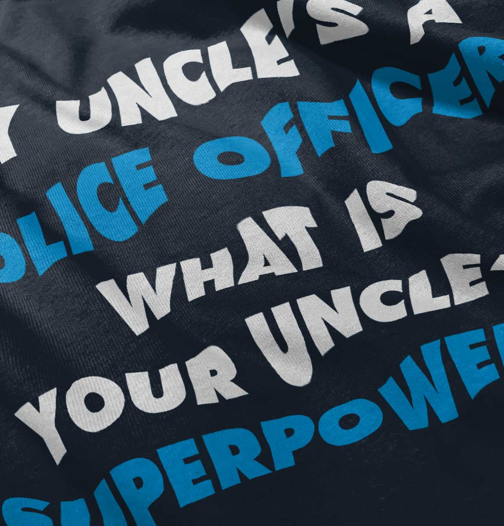 Uncle Police Officer Superpower Romper Bodysuit-Direct To Garment Print-Brisco Baby