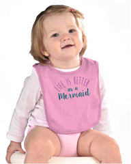 Mermaid Life Infant Baby Bib-Direct To Garment Print-Brisco Baby