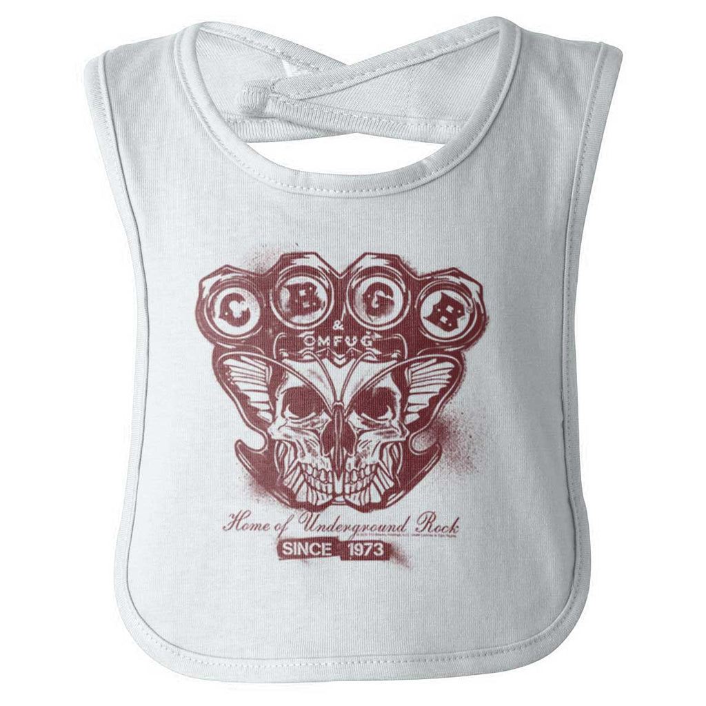 CBGB OMFUG Infant Baby Bib-Direct To Garment Print-Brisco Baby