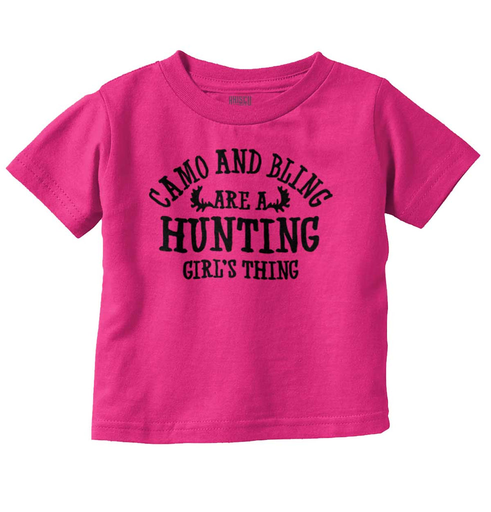 Camo Bling Hunting Thing Infant Toddler T Shirt-Direct To Garment Print-Brisco Baby