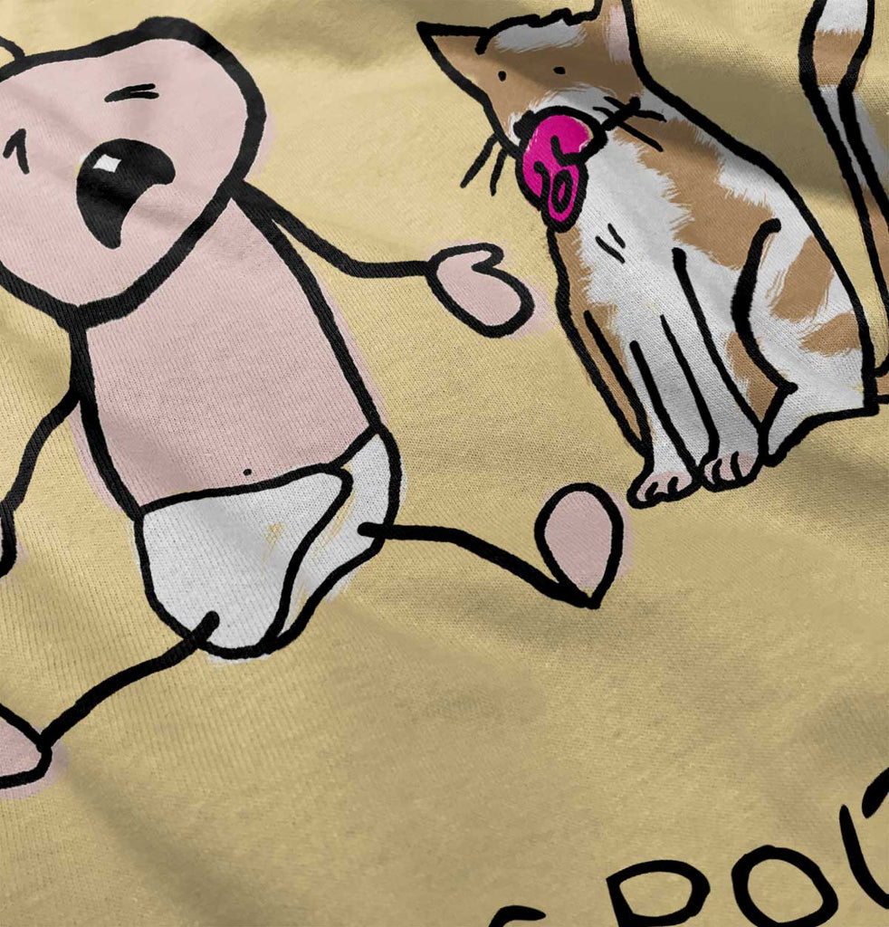 Cat Pacifier Romper Bodysuit-Direct To Garment Print-Brisco Baby