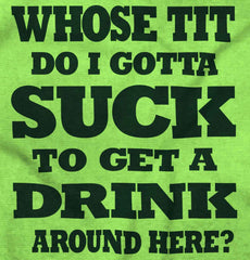 Get A Drink Infant Toddler T Shirt-Direct To Garment Print-Brisco Baby