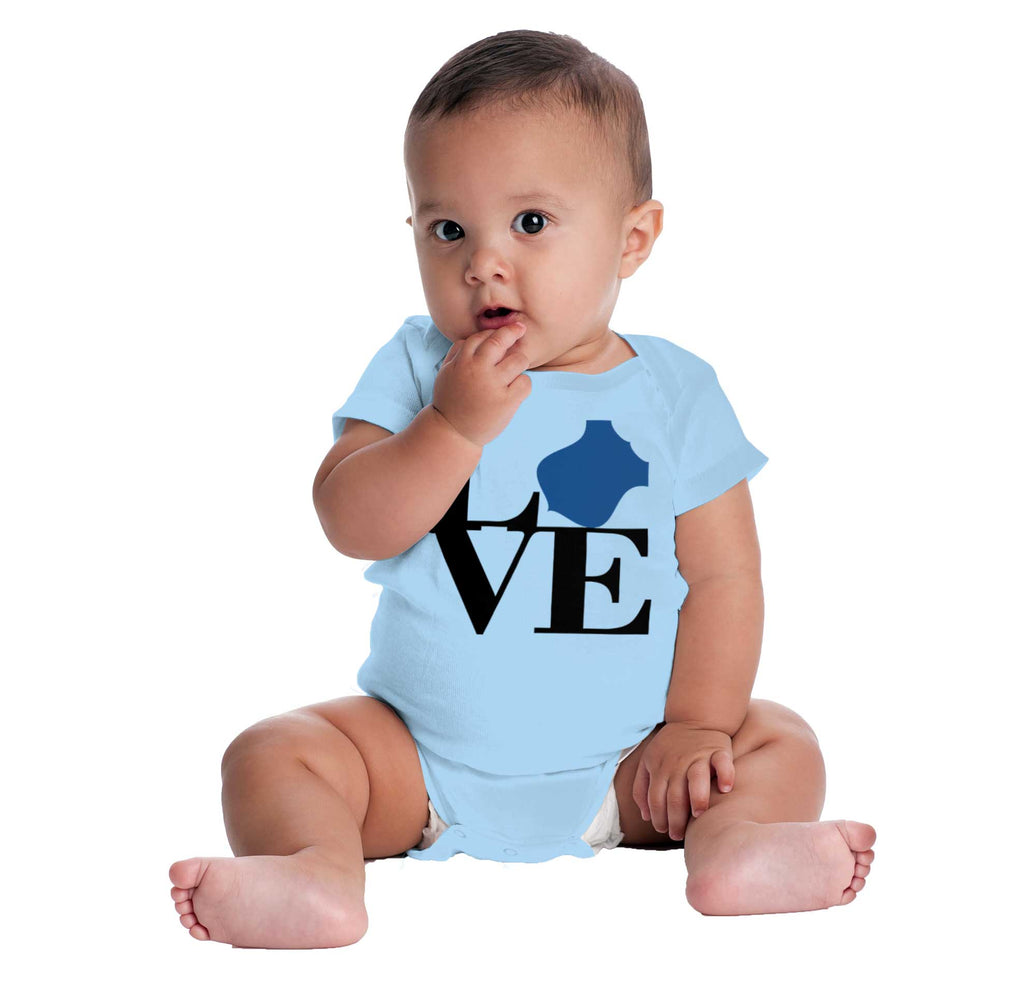 Love Badge Romper Bodysuit-Direct To Garment Print-Brisco Baby