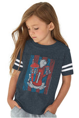 Distressed Icee Toddler Football Jersey Tee-Direct To Garment Print-Brisco Baby