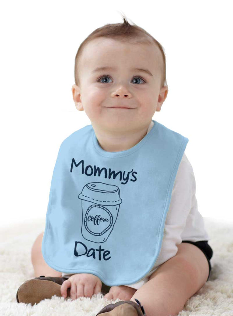 Mommy's Date Infant Baby Bib-Direct To Garment Print-Brisco Baby