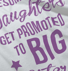 Awesome Daughter Promote Big Sisters Infant Toddler T Shirt-Direct To Garment Print-Brisco Baby