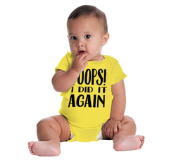 Poops I Did It Again Romper Bodysuit-Direct To Garment Print-Brisco Baby