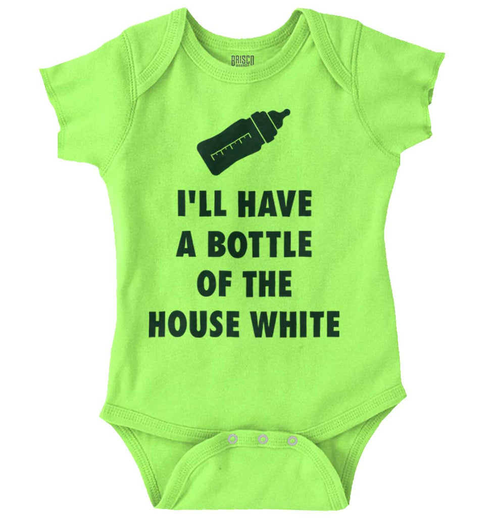 House White Romper Bodysuit-Direct To Garment Print-Brisco Baby