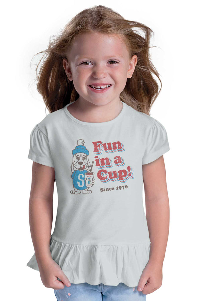 Fun In A Cup Toddler Ruffle Bottom Tee-Direct To Garment Print-Brisco Baby