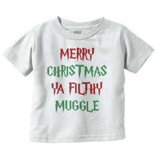 Merry Christmas Muggle Infant Toddler T Shirt-Direct To Garment Print-Brisco Baby