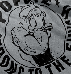 Popeye To The Finish Infant Toddler T Shirt-Direct To Garment Print-Brisco Baby