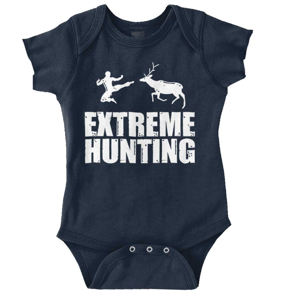 Extreme Deer Hunting Romper Bodysuit-Direct To Garment Print-Brisco Baby