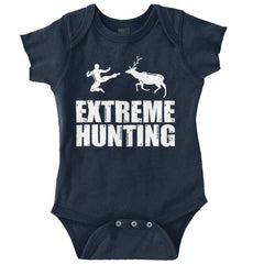 Extreme Deer Hunting Romper Bodysuit-Direct To Garment Print-Brisco Baby