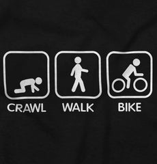 Crawl Walk Bike Infant Baby Bib-Direct To Garment Print-Brisco Baby