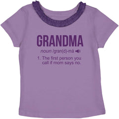 Grandma Toddler Ruffled Trim T-Shirt-Direct To Garment Print-Brisco Baby