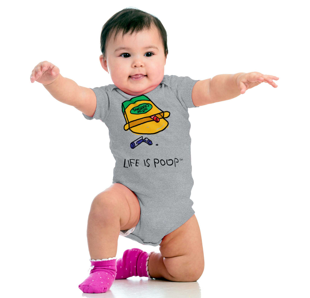 Out of Crayons Romper Bodysuit-Direct To Garment Print-Brisco Baby