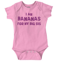Bananas For Big Sis Romper Bodysuit-Direct To Garment Print-Brisco Baby
