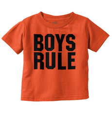 Boys Rule Infant Toddler T Shirt-Direct To Garment Print-Brisco Baby