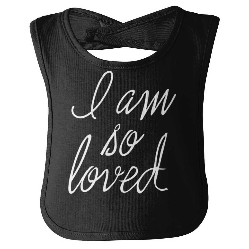 So Loved Infant Baby Bib-Direct To Garment Print-Brisco Baby