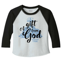 Gift From God Toddler Baseball-Direct To Garment Print-Brisco Baby