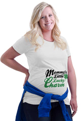 Mommy's Little Lucky Charm Maternity T-Shirt-Direct To Garment Print-Brisco Baby
