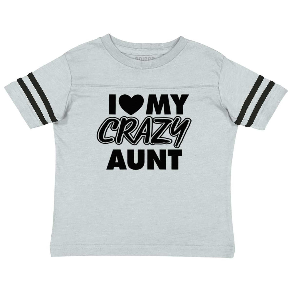 Crazy Aunt Toddler Football Jersey Tee-Direct To Garment Print-Brisco Baby