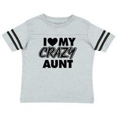 Crazy Aunt Toddler Football Jersey Tee-Direct To Garment Print-Brisco Baby
