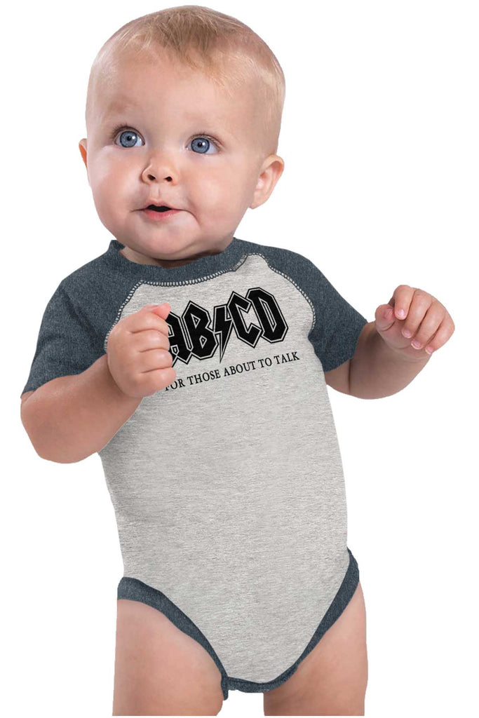 AB CD Raglan Romper Bodysuit-Direct To Garment Print-Brisco Baby