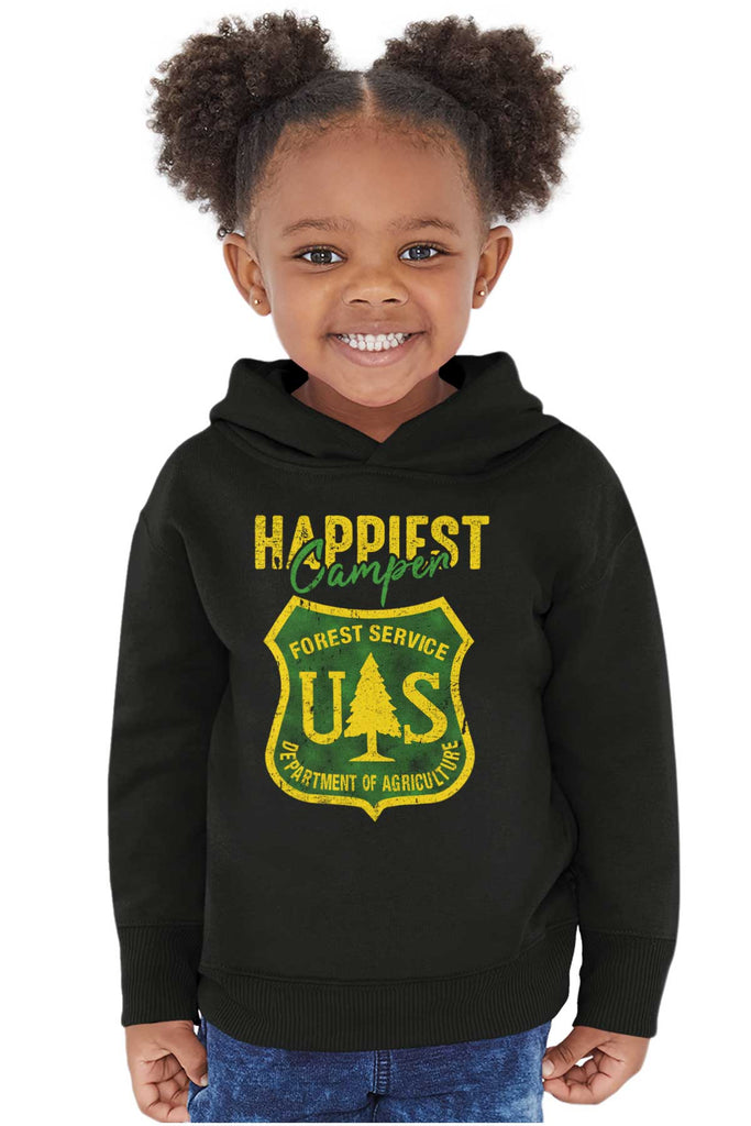 Happiest Camper Toddler Pullover Hoodie-Direct To Garment Print-Brisco Baby