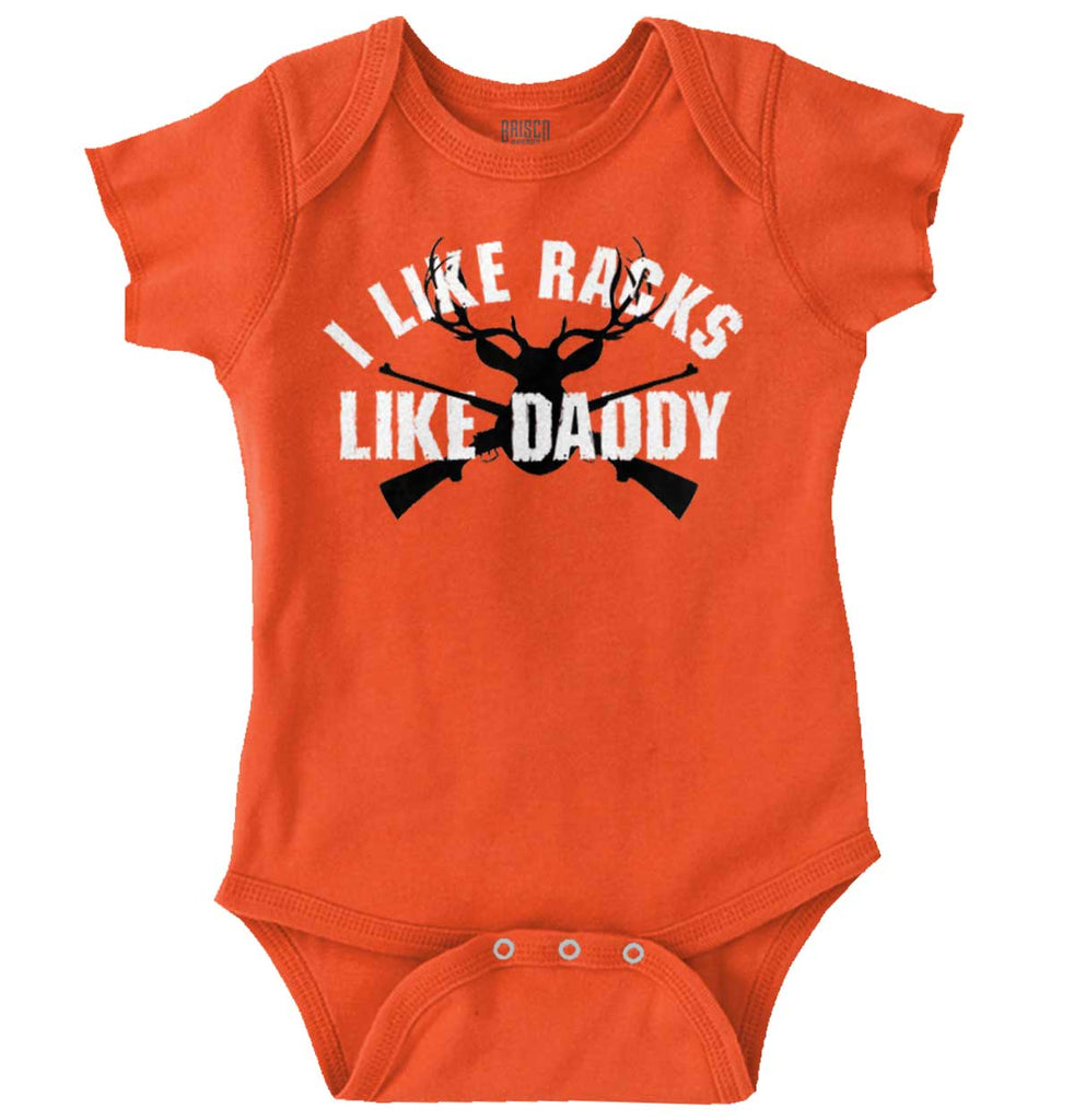 I Like Racks Like Daddy Romper Bodysuit-Direct To Garment Print-Brisco Baby