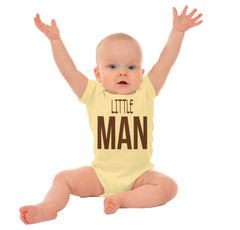 Little Man Romper Bodysuit-Direct To Garment Print-Brisco Baby