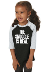 Snuggle Is Real Toddler Baseball-Direct To Garment Print-Brisco Baby