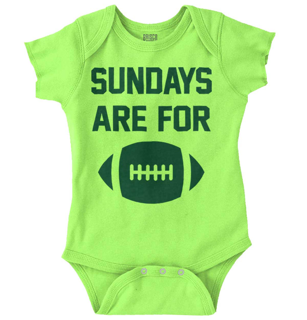 Sundays for Football Romper Bodysuit-Direct To Garment Print-Brisco Baby