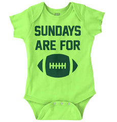 Sundays for Football Romper Bodysuit-Direct To Garment Print-Brisco Baby