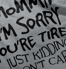 I'm Sorry You're Tired Romper Bodysuit-Direct To Garment Print-Brisco Baby