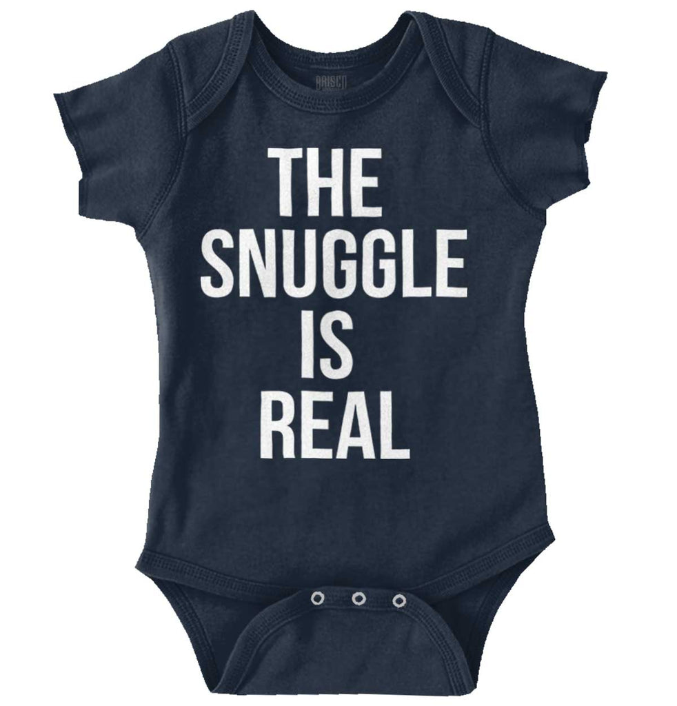 The Snuggle Is Real Romper Bodysuit-Direct To Garment Print-Brisco Baby
