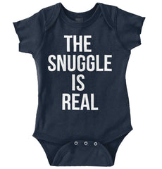 The Snuggle Is Real Romper Bodysuit-Direct To Garment Print-Brisco Baby