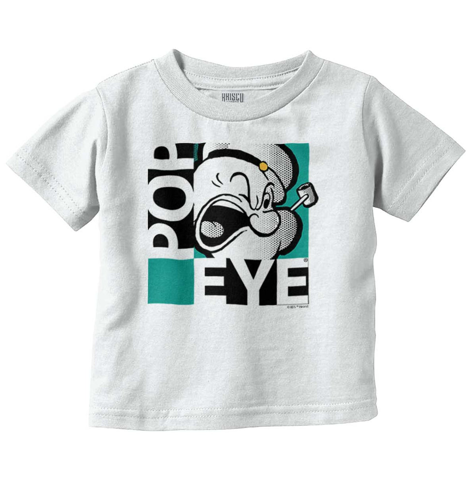 Popeye Pop Art Infant Toddler T Shirt-Direct To Garment Print-Brisco Baby
