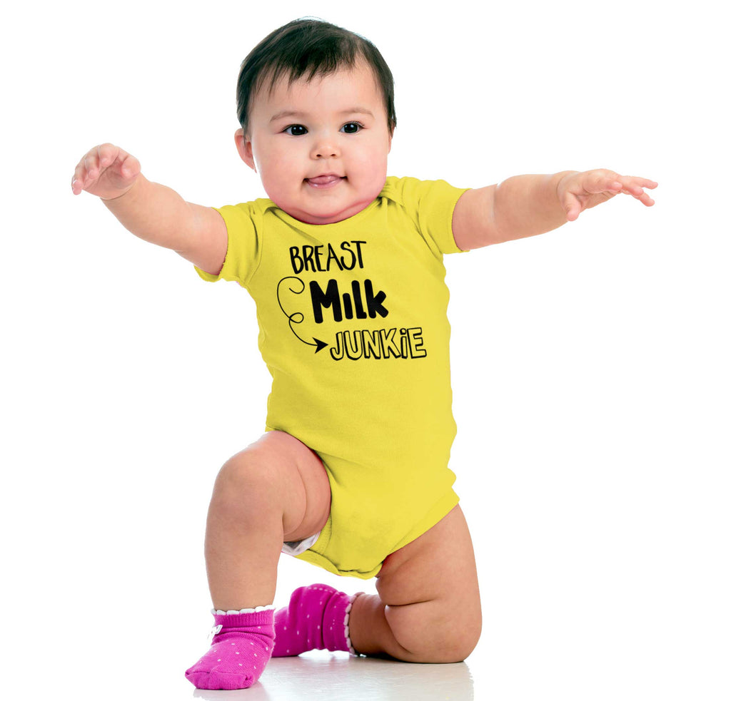 Milk Junkie Romper Bodysuit-Direct To Garment Print-Brisco Baby