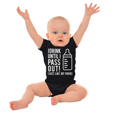 Drink Until I Pass Out Romper Bodysuit-Direct To Garment Print-Brisco Baby