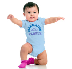 Mermaids Are Better Romper Bodysuit-Direct To Garment Print-Brisco Baby