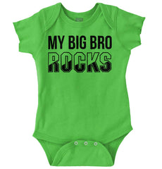 My Big Bro Rocks Romper Bodysuit-Direct To Garment Print-Brisco Baby