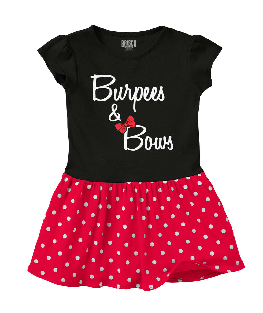 Burpees and Bows Baby Polka Dot Skirt Dress-Direct To Garment Print-Brisco Baby