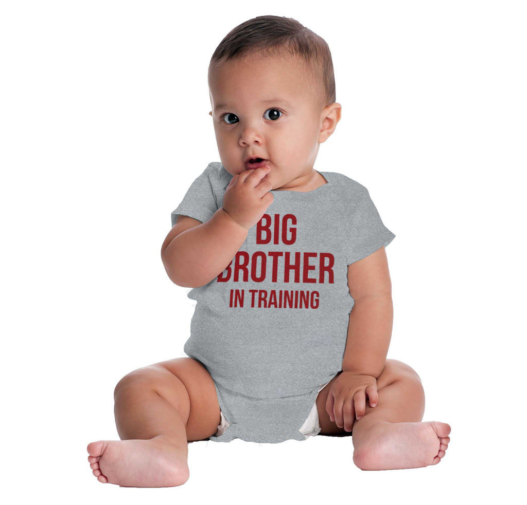 Big Brother In Training Romper Bodysuit-Direct To Garment Print-Brisco Baby