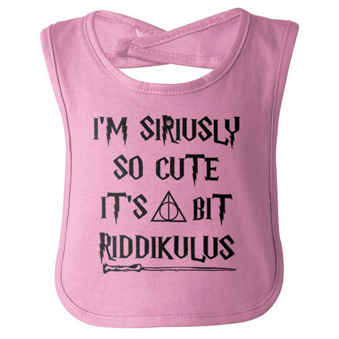 Seriusly Cute Infant Baby Bib-Direct To Garment Print-Brisco Baby