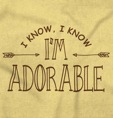 I'm Adorable Infant Toddler T Shirt-Direct To Garment Print-Brisco Baby